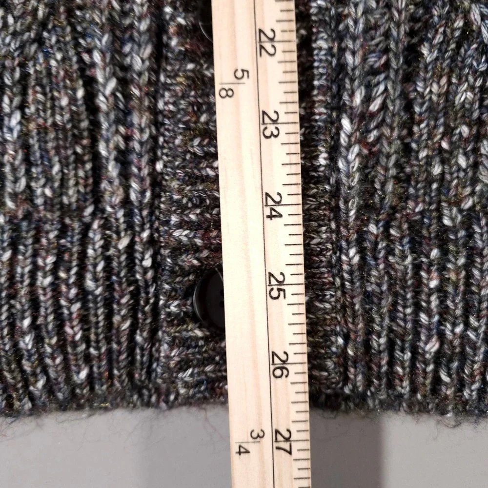 Liverpool Cardigan Sweater Mens M‎ Olive Multi Cable Knit Button LG953MS63